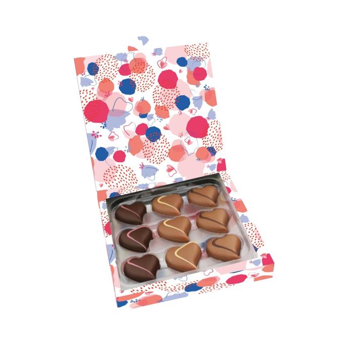 Coffret chocolat Saint-Valentin 9 bonbons