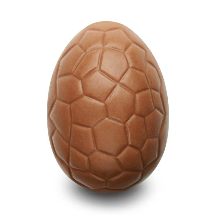 Œuf Praliné Amandes Noisettes. Enrobage Chocolat Lait.