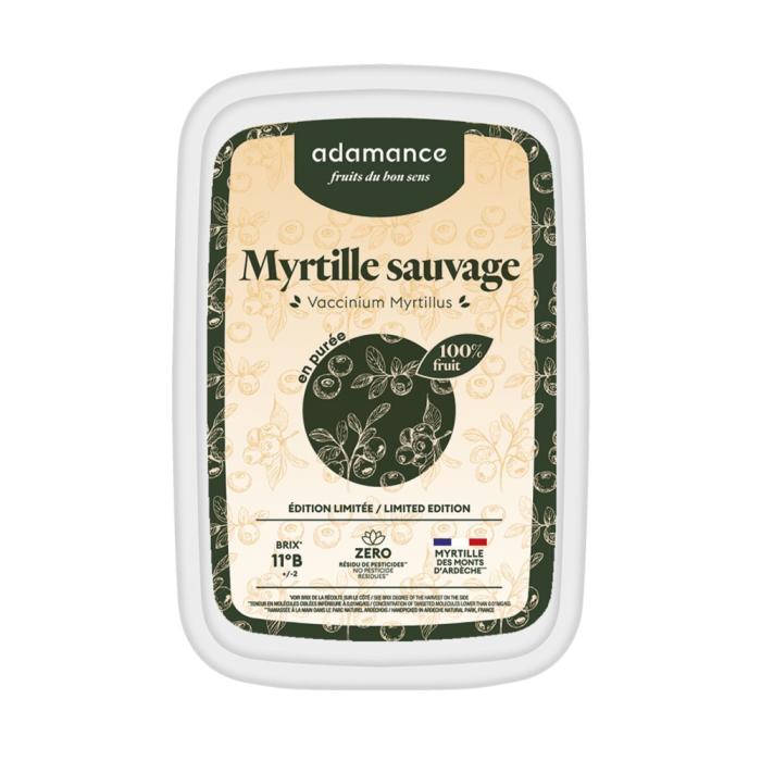 myrtille ardeche puree 1kg par adamance