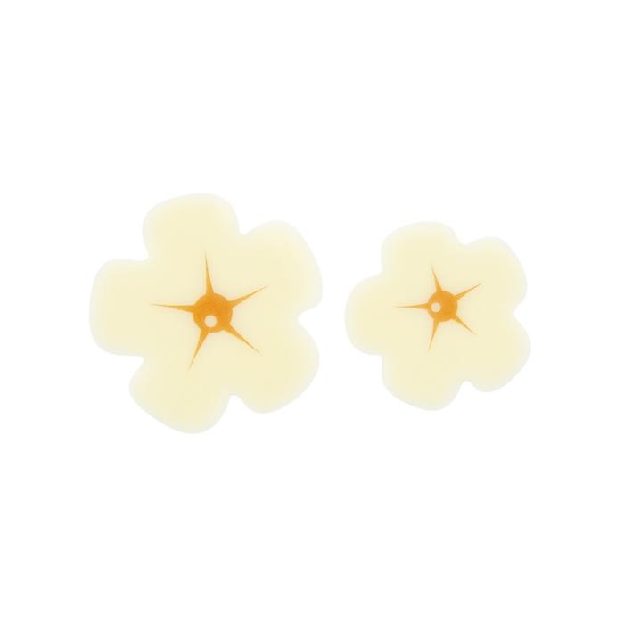 fleur blanc orange 2 tailles par chocolatree