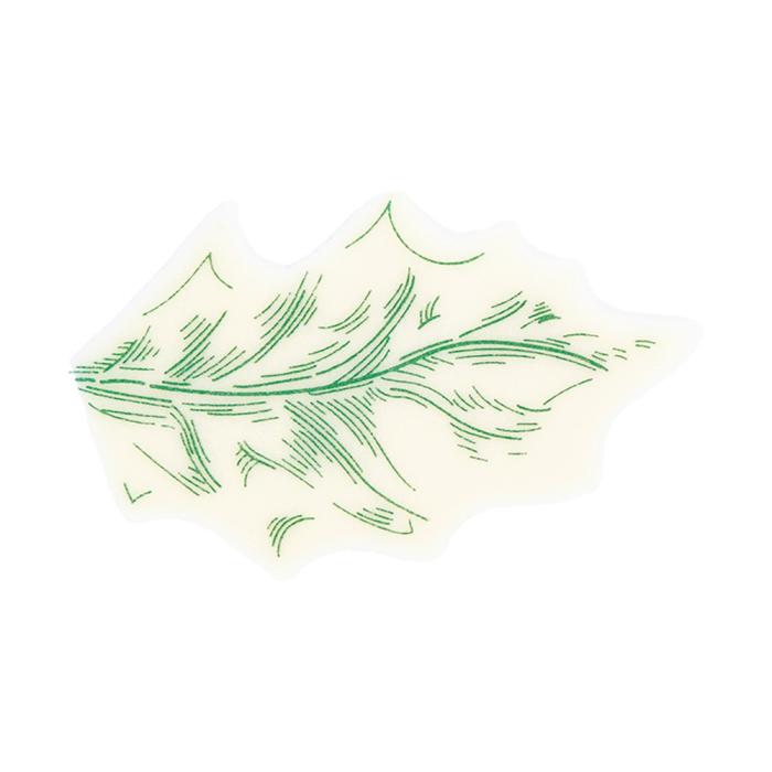 decor feuille houx moderne verte par chocolatree