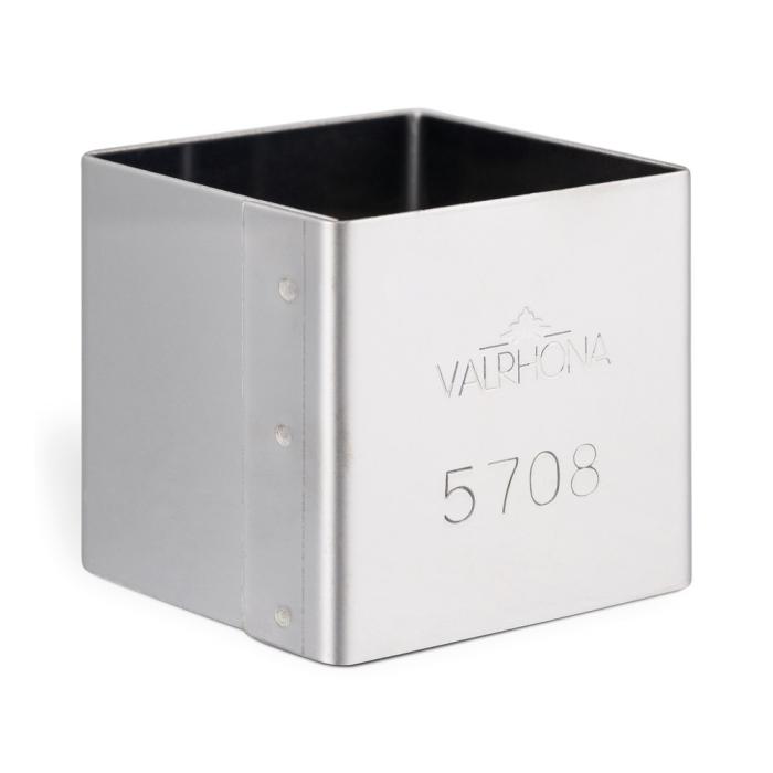 cube inox - 5 cm par valrhona