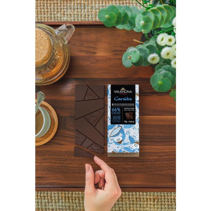 tablette chocolat noir caraibe 66 par valrhona