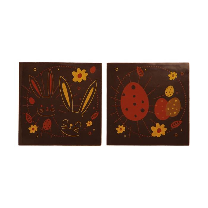 carré lapins pâques 2 modèles par chocolatree