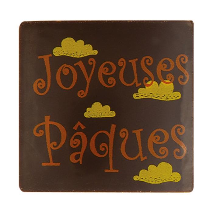 carré nuages joyeuses pâques par chocolatree