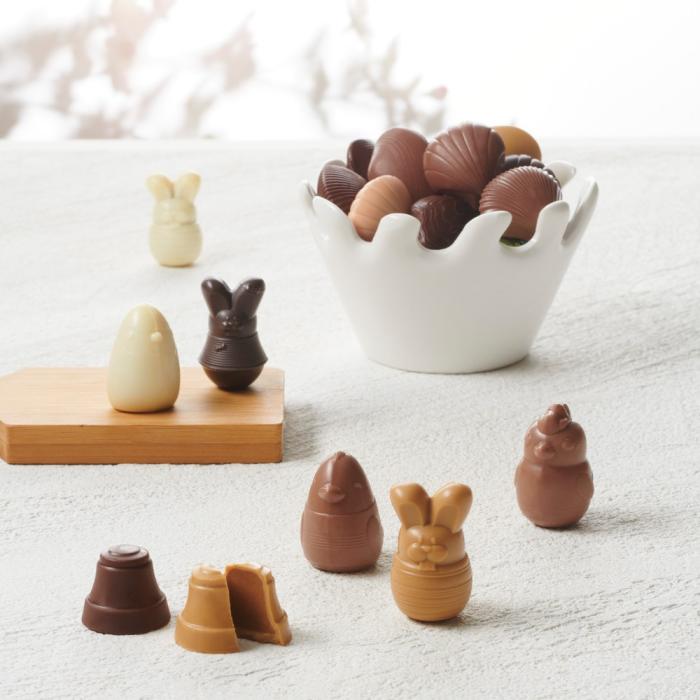 assortiment animaux paques chocolat noir par valrhona