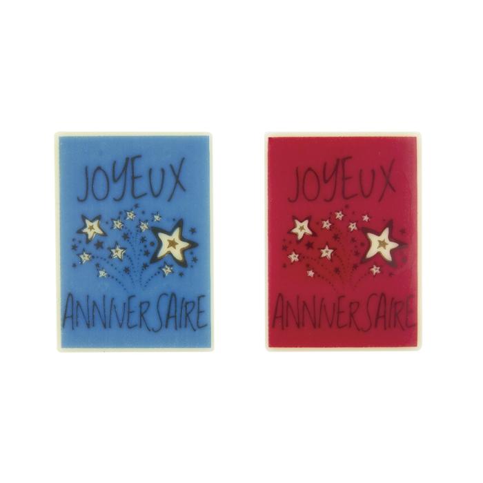 rectangle anniversaire 2 modèles par chocolatree
