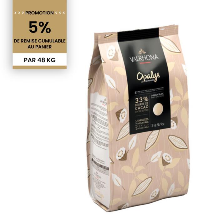 promotion chocolat blanc opalys 33 48 kg par valrhona