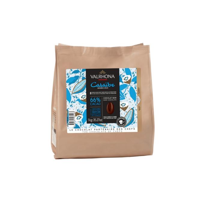 caraibe 66% feves 1 kg par Valrhona