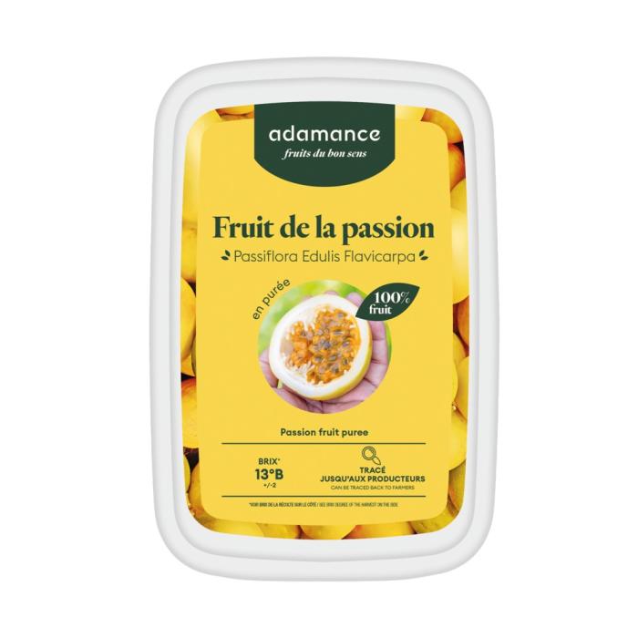 fruit passion passiflora edulis flavicarpa puree 1 kg par adamance