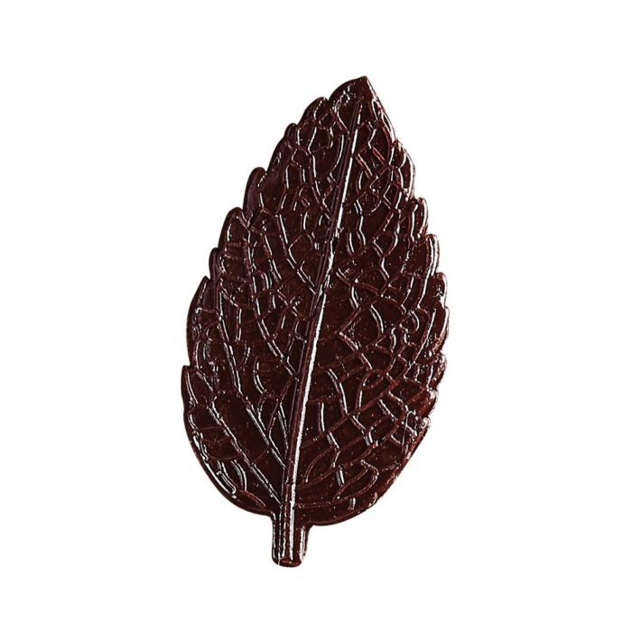 Décors feuilles en chocolat noir par la rose noire