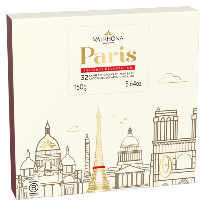 coffret paris 32 carres 160 g par valrhona