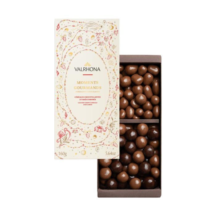 coffret moments gourmands noir lait noel 2026 160 g par valrhona