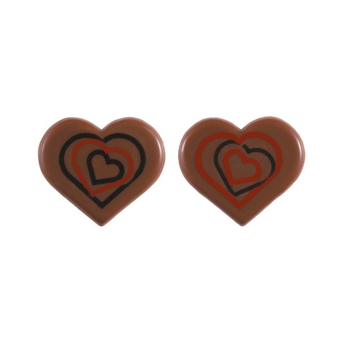 cœur rouge noir amour 2 modèles par chocolatree