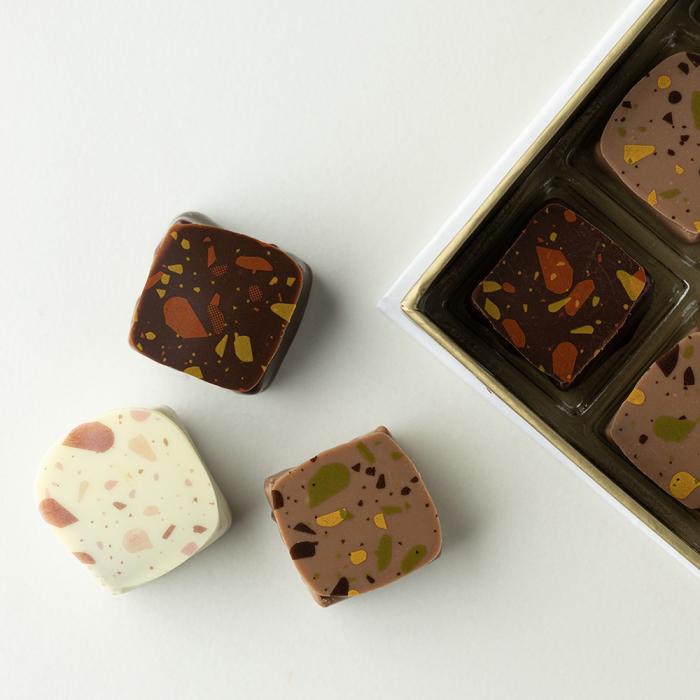 decor transfert terrazzo orange par chocolatree