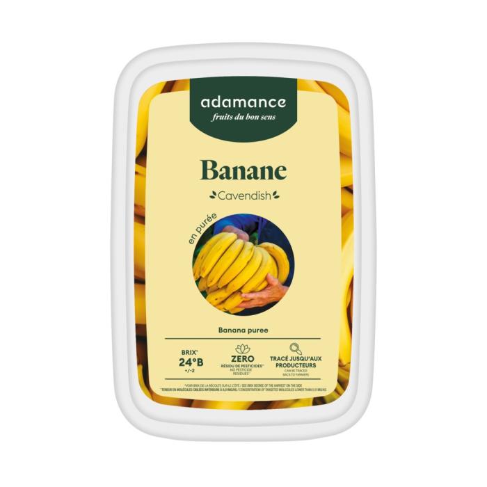 banane cavendish puree surgelee 1 kg par adamance