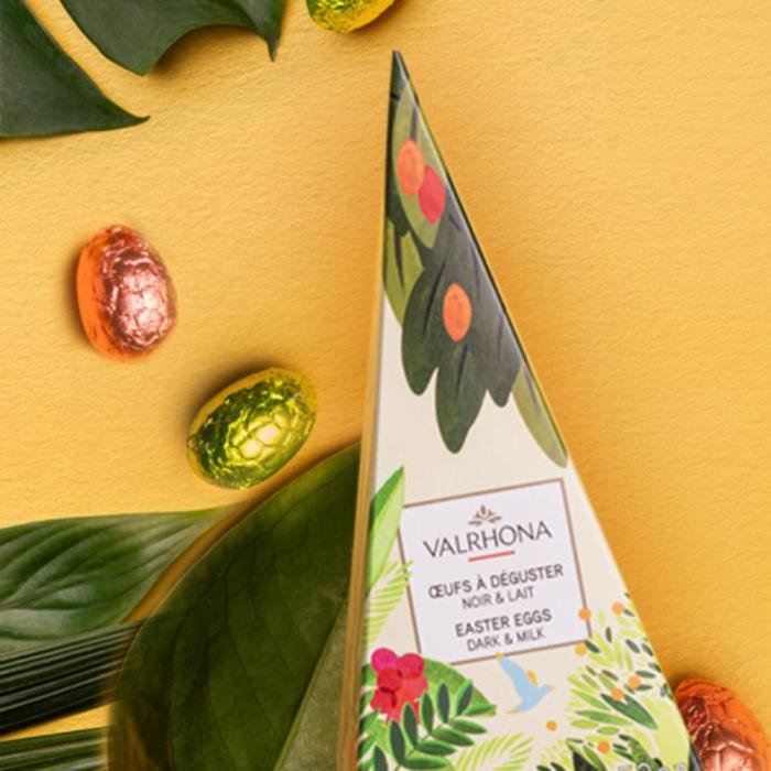cone oeufs noir lait 100g par valrhona