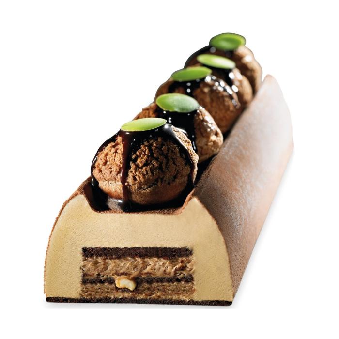 moule buche petit fond plat par valrhona