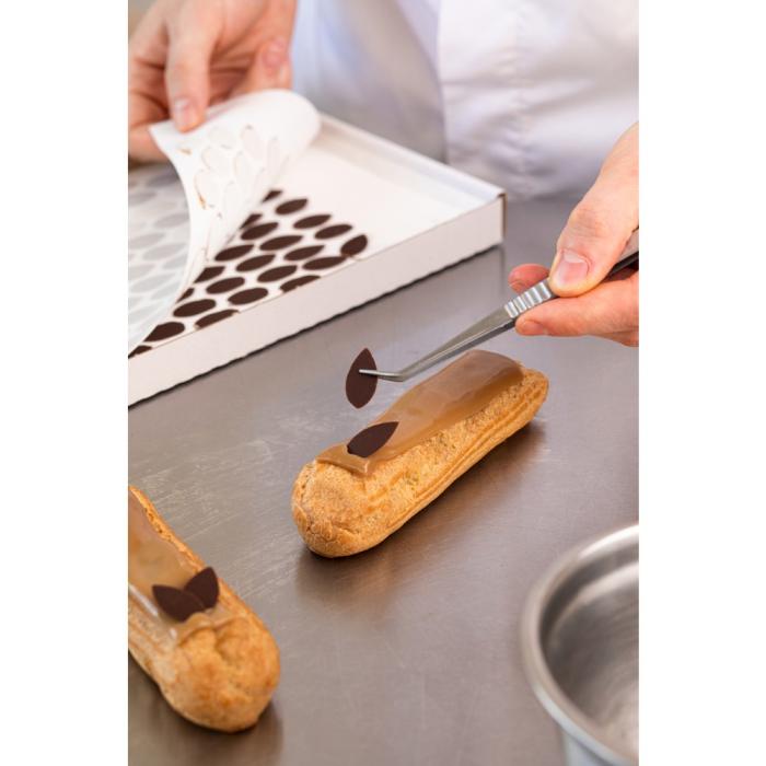 decor feuille elegance pur chocolat noir par chocolatree