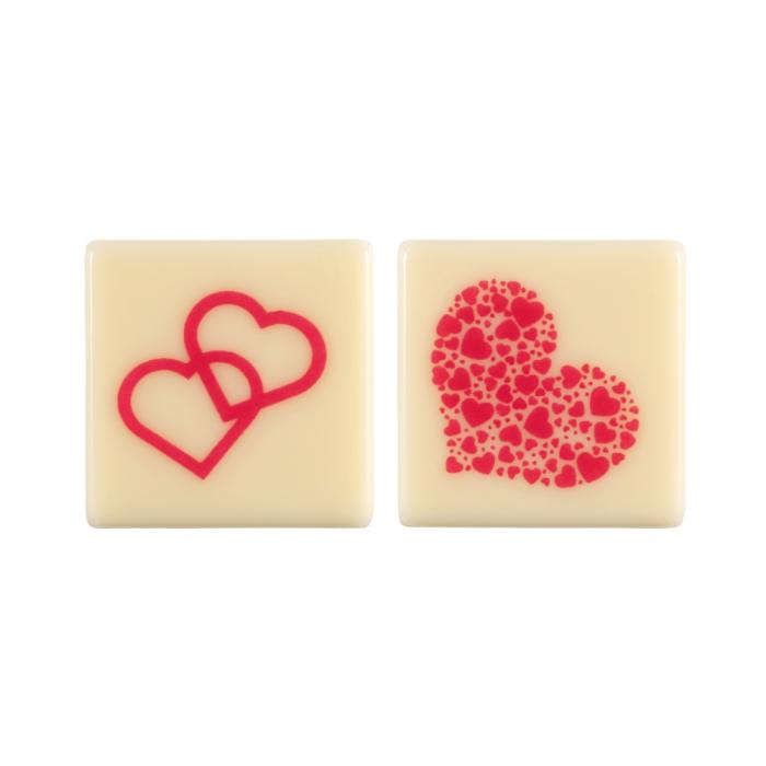 carré cœur rose amour 2 modèles par chocolatree