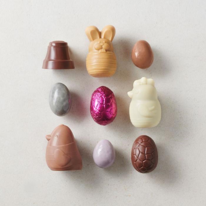 oeuf plie motifs lait ganache au chocolat au lait au caramel par valrhona