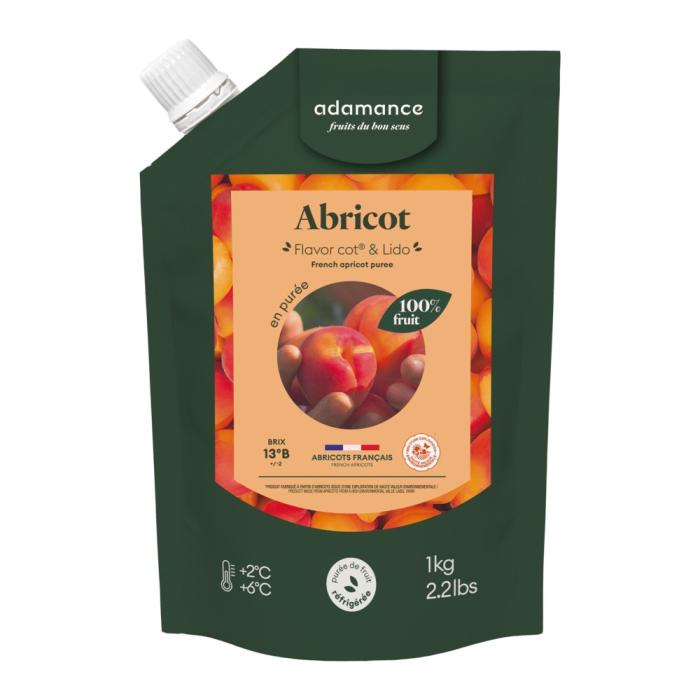 abricot flavor cot lido puree refrigeree 2x1 kg par adamance