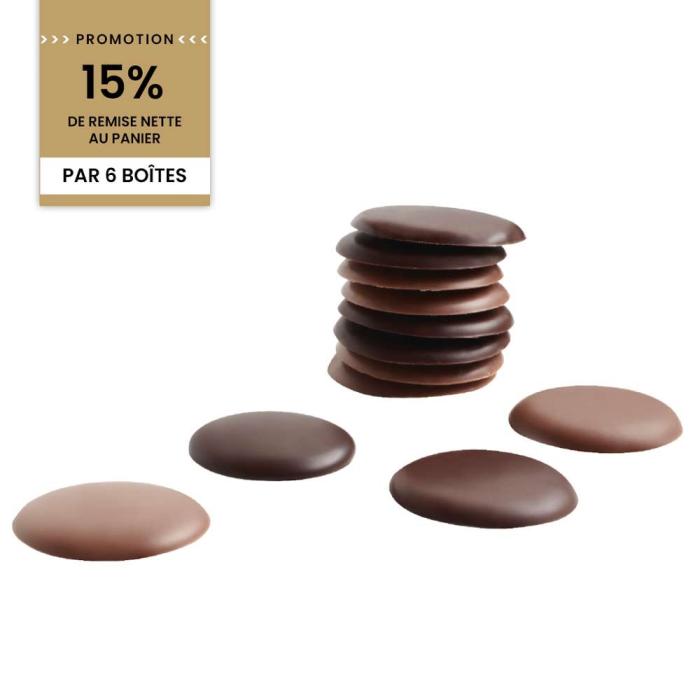 promotion palets fourrés & pleins (6 boites) par valrhona