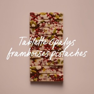 Tablette Opalys framboises pistaches