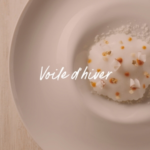 Dessert à l'assiette voile d'hiver